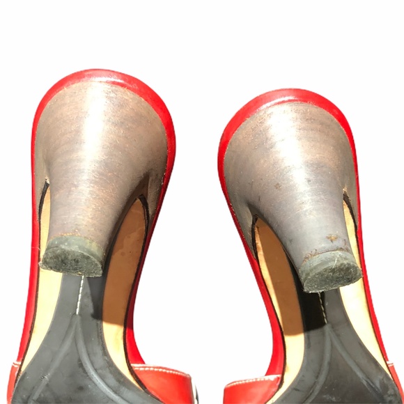 Cole Haan Women's Red Mule Kitten Heel Sandals 8.5 - Picture 8 of 9